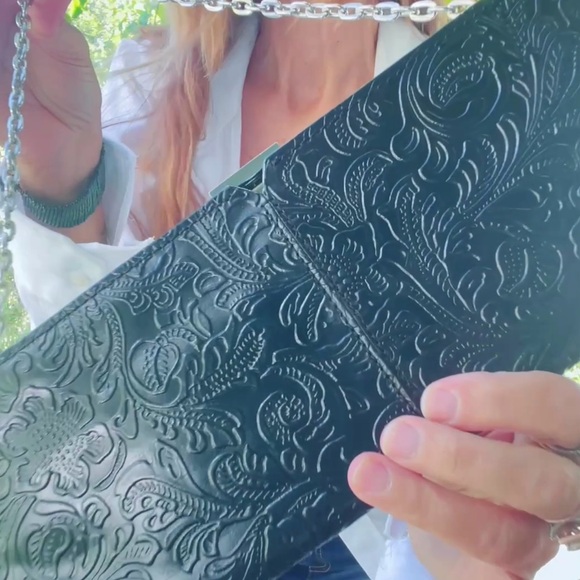 Alfani Tooled Leather Clutch - Picture 10 of 12